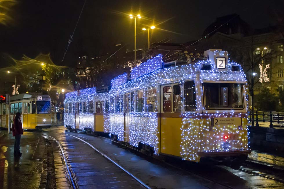 Christmas Tram in Budapest